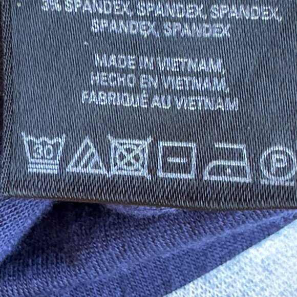 Maeve Anthropologie Faux Wrap Petal Pop Pencil Skirt Stretch Navy Pink Size 8 - Picture 9 of 11